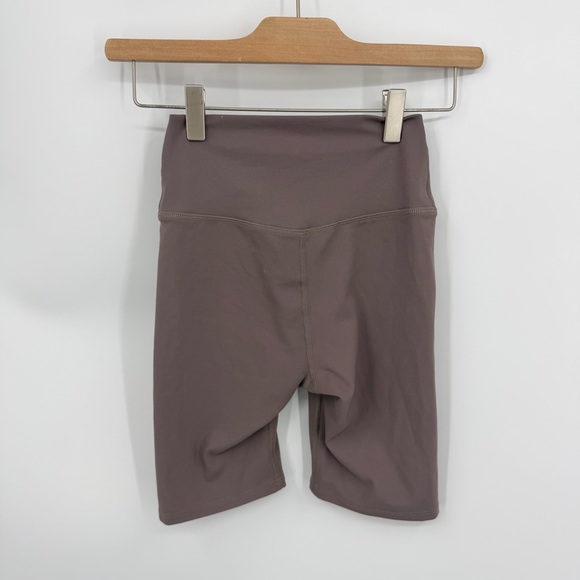 Joah Brown Tan Bike Shorts High-Waisted Stretchy XS / S purple brown - Picture 2 of 6